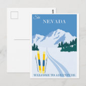 Ski Nevada bergen reizen Briefkaart (Voorkant / Achterkant)