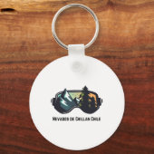 Ski Nevados De Chillan Chili Bergskisport T Mannen Sleutelhanger (Voorkant)