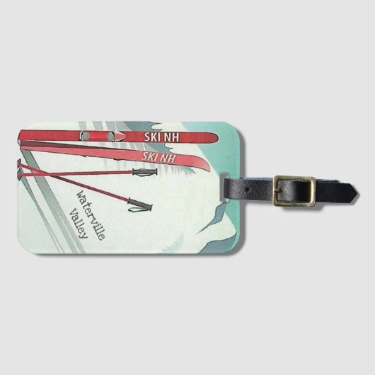 Ski New Hampshire Waterville Valley Art Bagagelabel (Voorkant (horizontaal))