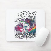 Ski New York Afdaling Ski Avontuur Skiën Nieuw  Muismat (Met muis)