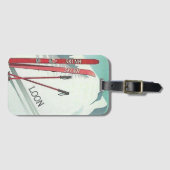 Ski NH Loon Mountain Illustratie Bagagelabel (Voorkant (horizontaal))