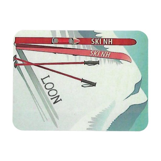 Ski NH Loon Mountain  Ski Art Magneet (Horizontaal)