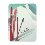 Ski NH Loon Mountain  Ski Art Magneet (Verticaal)