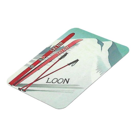 Ski NH Loon Mountain  Ski Art Magneet (Linkerzijde)
