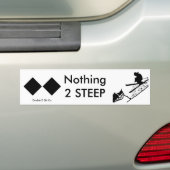 Ski - niets te steil bumpersticker (Op auto)