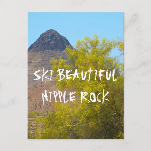 Ski Nipple Rock Briefkaart (Voorkant)