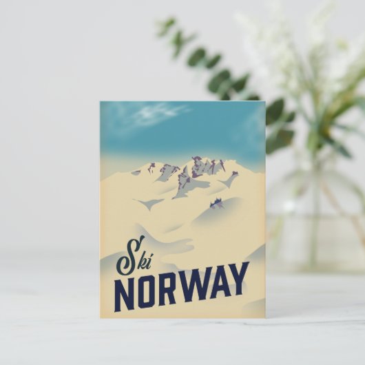 Ski Noorwegen Briefkaart (Staand voorkant)