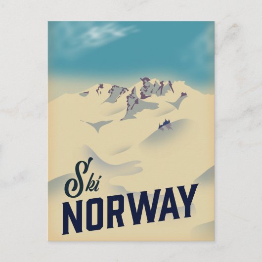 Ski Noorwegen Briefkaart (Voorkant)