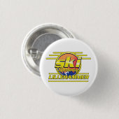 Ski Noorwegen Lillehammer 80s sfeer Ronde Button 3,2 Cm (Voorkant /achterkant)