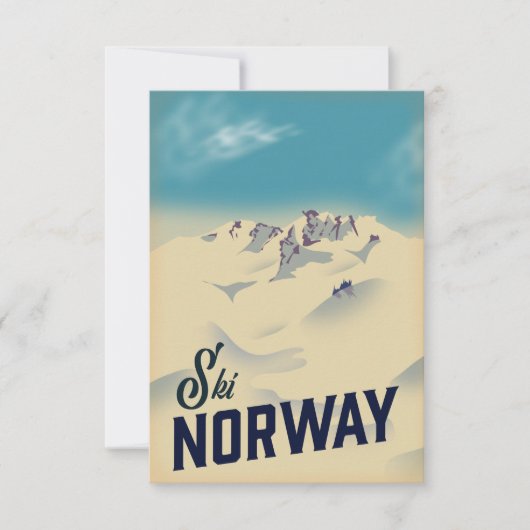 Ski Noorwegen RSVP Kaartje (Voorkant)
