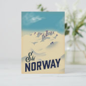Ski Noorwegen RSVP Kaartje (Staand voorkant)