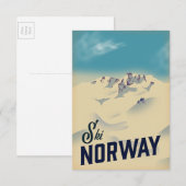 Ski Noorwegen RSVP Kaartje (Voorkant / Achterkant)