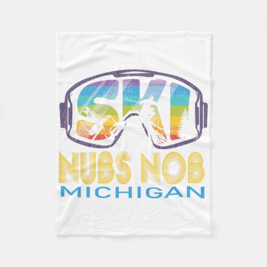 Ski Nubs Nob Michigan Skiing Vacation  Fleece Deken (Voorkant)