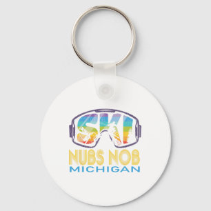 Ski Nubs Nob Michigan Skivakantie Sleutelhanger