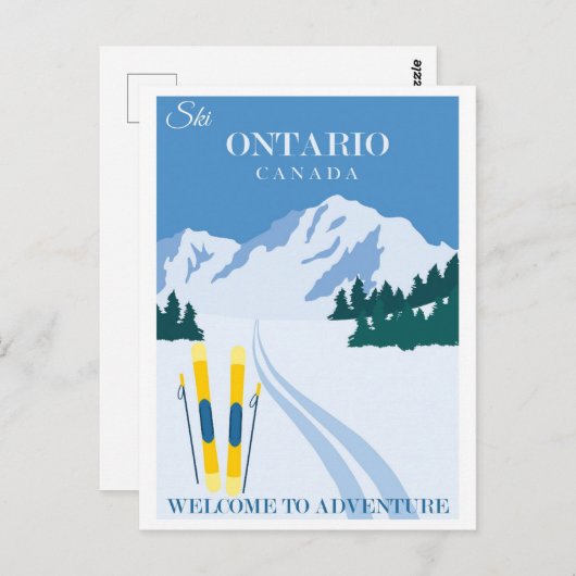  Ski Ontario Canada Briefkaart (Voorkant / Achterkant)