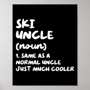 Ski Oom Definitie Skien Grappige Sport Poster