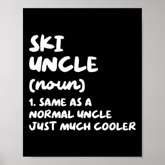 Ski Oom Definitie Skien Grappige Sport Poster (Voorkant)