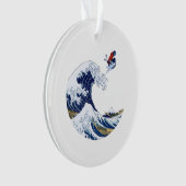 Ski op de Grote Golf van Kanagawa Japans Ornament (voorkant)