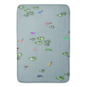 Ski Opening Christmas Skiing Holiday Skiers Blue Badmat (Voorkant Verticaal)