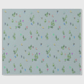 Ski Opening Christmas Skiing Holiday Skiers Blue Cadeaupapier (Vlak)