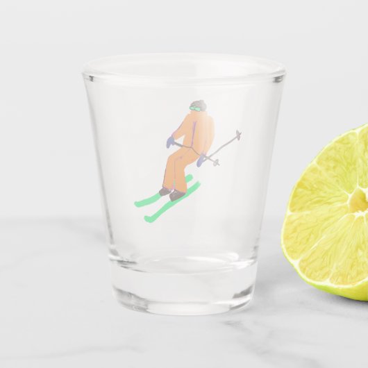 Ski Opening skier Shot Glas (Achterkant)