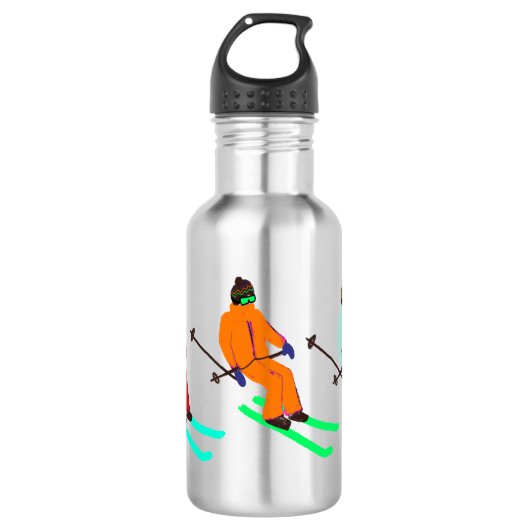 Ski Opening skier Waterfles (Voorkant)