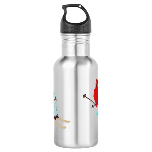 Ski Opening skier Waterfles (Achterkant)