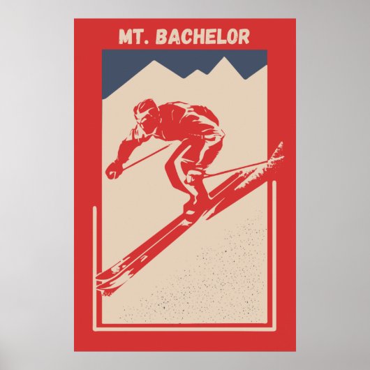  Ski Oregon Resort Mount Bachelor Poster (Voorkant)