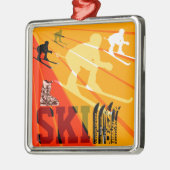 Ski Ornament Oranje Red (Links)