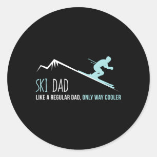 Ski Pa Winter Skiën Ronde Sticker