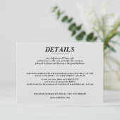 Ski paar bruiloft informatiekaartje (Staand voorkant)