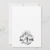 Ski paar bruiloft kaart (Achterkant)