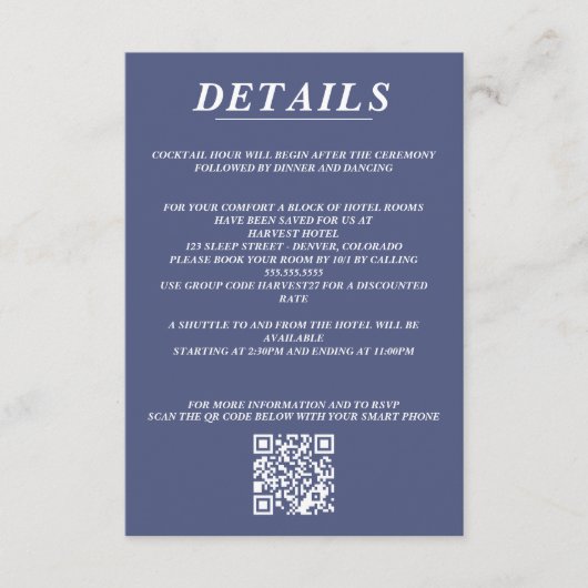 Ski Paar QR Code en Details Informatiekaartje (Voorkant)