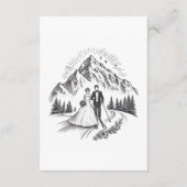 Ski Paar QR Code en Details Informatiekaartje (Achterkant)