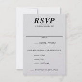 Ski paar voedsel keuzes RSVP kaartje (Voorkant)