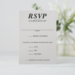 Ski paar voedsel keuzes RSVP kaartje