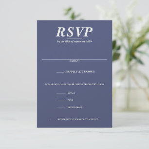 Ski paar voedsel keuzes RSVP kaartje