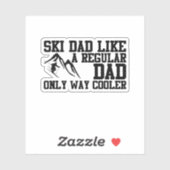 Ski papa als een gewone vader... alleen maar een k sticker (Vel)