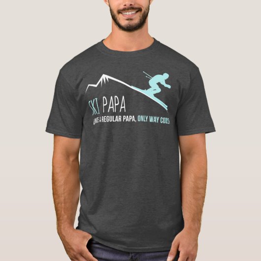Ski Papa Funny Cute Winter Skiing Gift T-shirt (Voorkant)