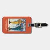 Ski Paradise Print Bagagelabel (Voorkant horizontaal)