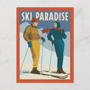 Ski Paradise  Print Briefkaart