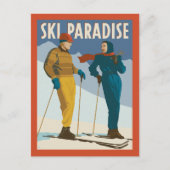 Ski Paradise  Print Briefkaart (Voorkant)
