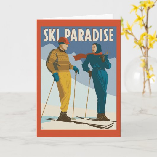 Ski Paradise  Print Kaart (Gele Bloem)