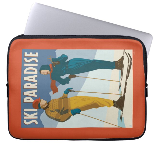 Ski Paradise  Print Laptop Sleeve (Voorkant)