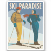 Ski Paradise  Print Sticker (Voorkant)