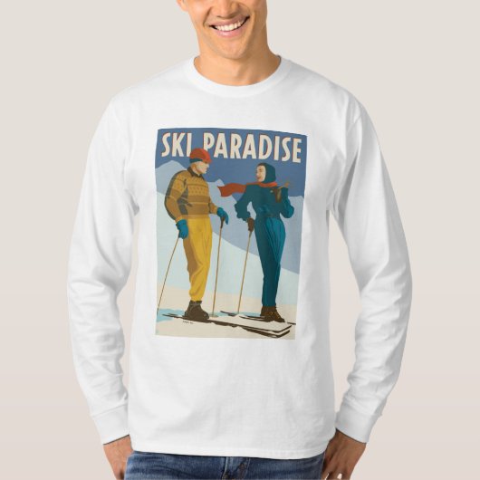 Ski Paradise  Print T-shirt (Voorkant)