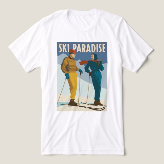 Ski Paradise  Print Tri-Blend Shirt (Design voorkant)
