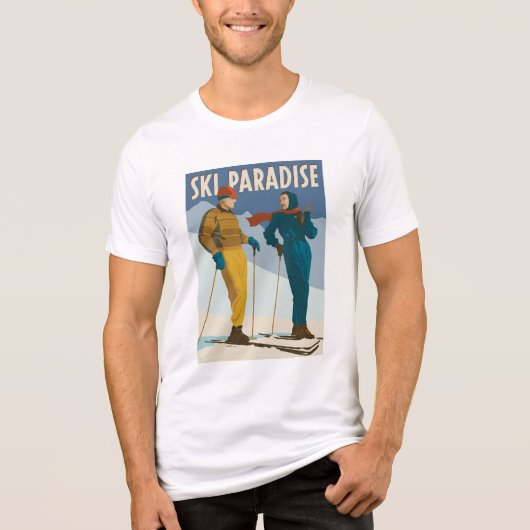 Ski Paradise  Print Tri-Blend Shirt (Voorkant)