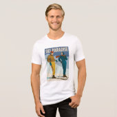 Ski Paradise  Print Tri-Blend Shirt (Voorkant volledig)