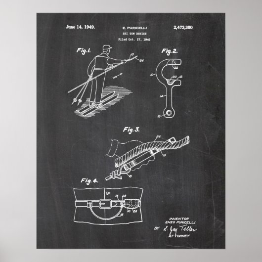Ski Patent Poster (Voorkant)